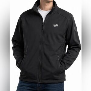 Lyft 1K Driver Black Zip Softshell Jacket XL NWT